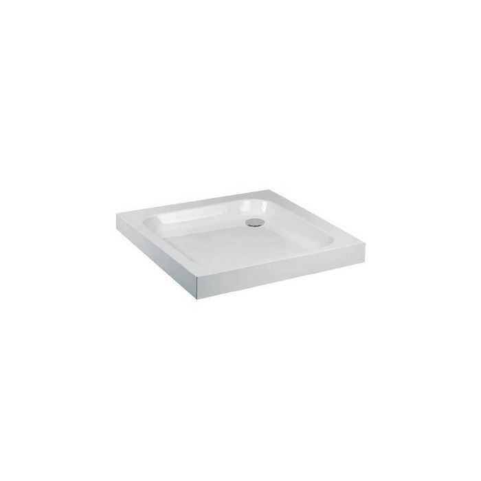 Wolseley Own Brand Center Center Brand square shower tray with 4 upstands 760mm 80mm 