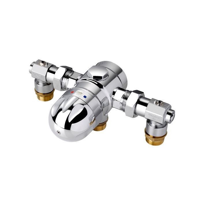 Mira Rada shower control with isolating elbows and compression fittings 320mm 