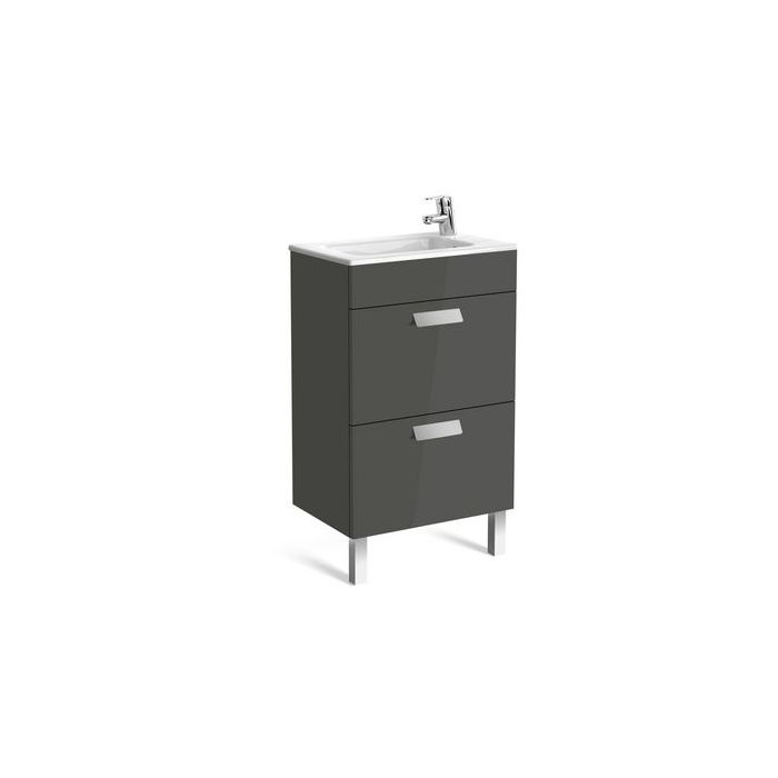 Roca Debba Compact unik 2 drawer unit 500mm Anthracite 