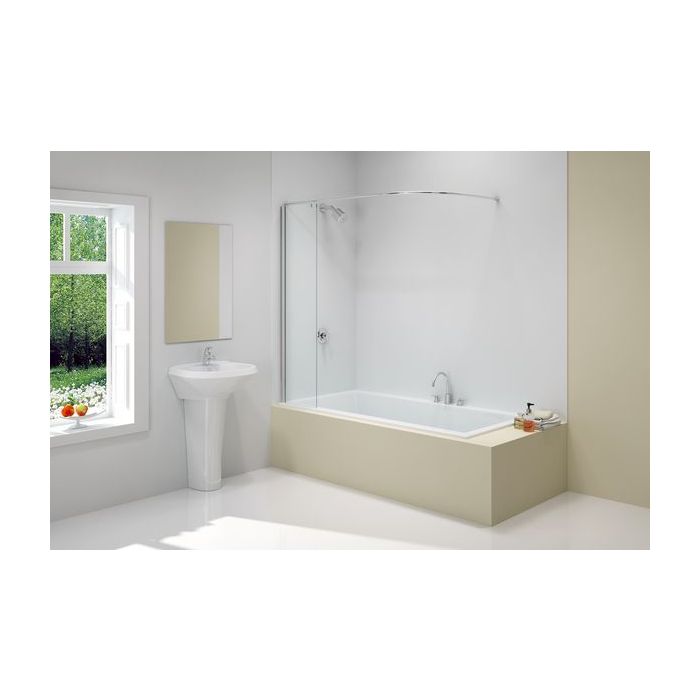 Ionic curtain rail bath screen 