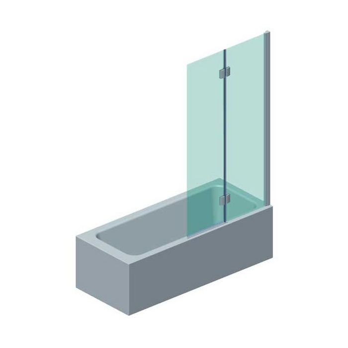 Merlyn 2 panel square bath screen 1500 x 900mm 