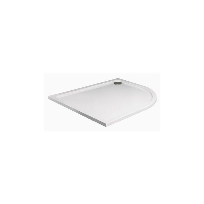 Just Trays Fusion quadrant left hand shower tray 1200 x 900mm White 