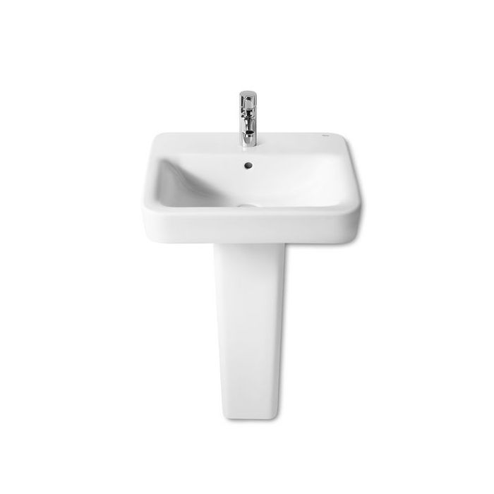 Roca Senso One tap hole square basin 550mm white 