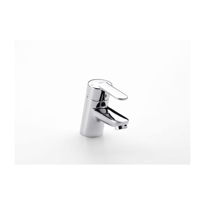 Roca Victoria smooth body basin mixer without pop-up waste Chrome Plated 