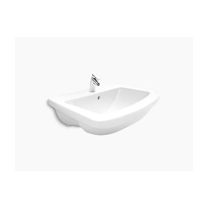 Mira Panache 1 tap hole semi-recessed basin 560mm White 