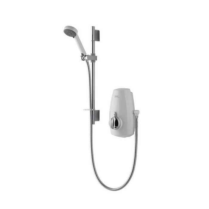 Aqualisa Aquastream thermostatic intergrated pump system White/Chrome Plated 