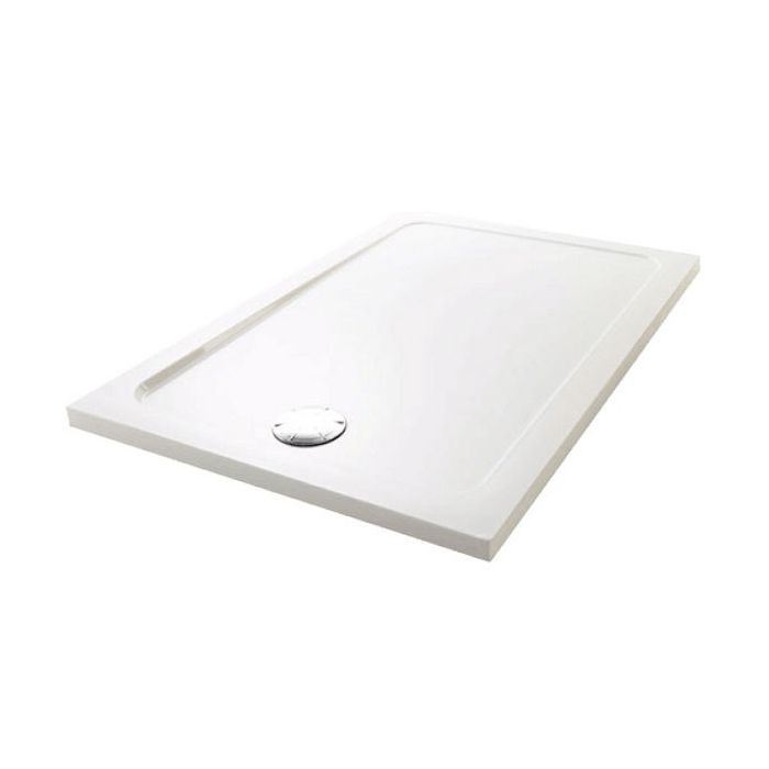 Mira Flight Low shower tray no upstands 1600 x 760 White 