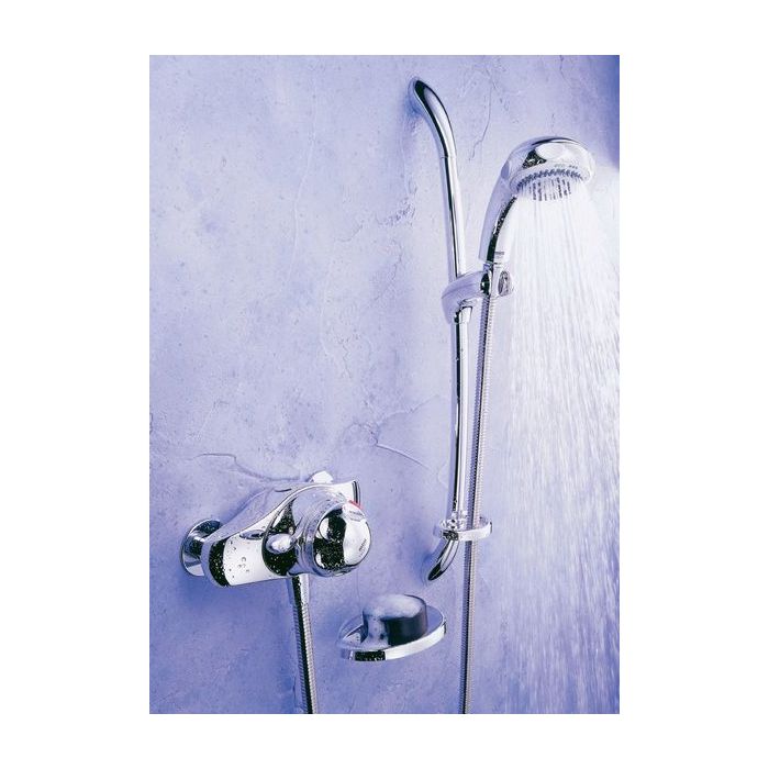Mira Excel exposed valve thermostatic shower mixer and kit Chrome Plated