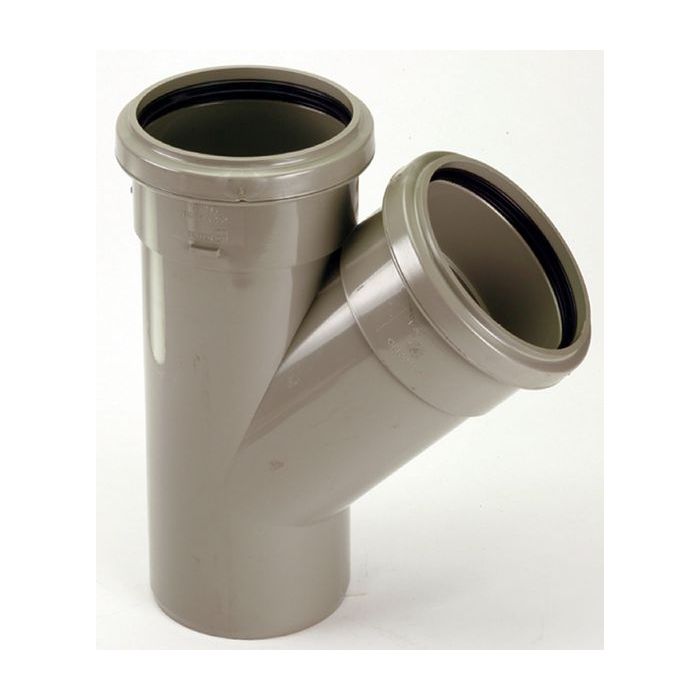 Center Single Branch 110 Mm 135 Deg Grey