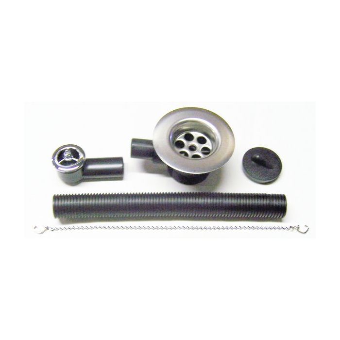 Mcalpine Fsw2pc Sink Waste & Overflow Plug Chrome Plated 1.5