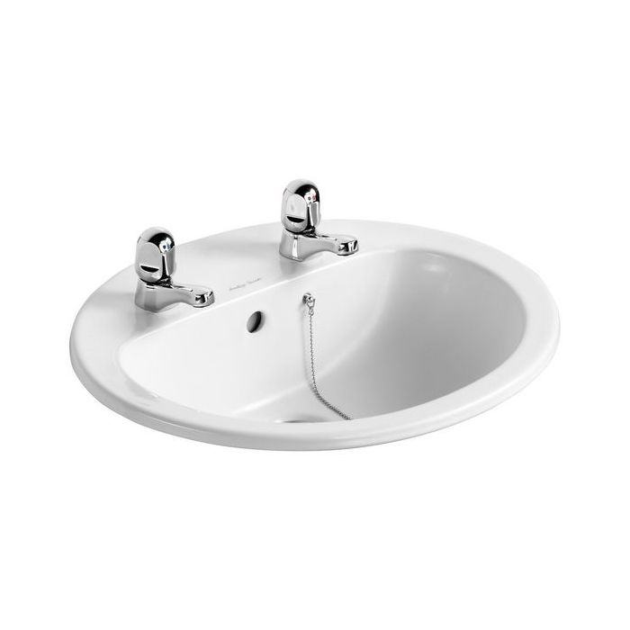 Ideal Standard Orbit S2488 Countertop Washbasin 1 Taphole With Overflow 55Cm White