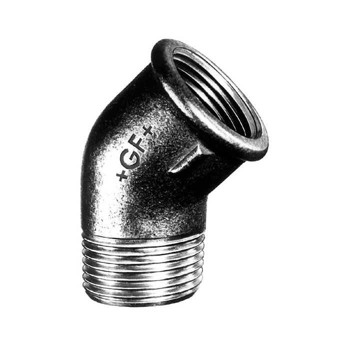 Gf-121 Elbow M&F 45Deg -Blk 1 1/2