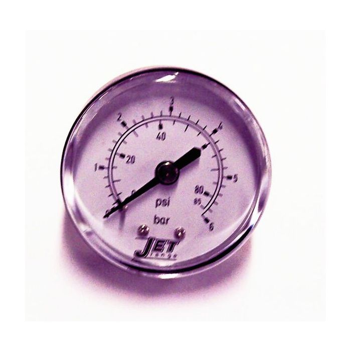 * JET 2 Horizontal PRESS GAUGE 0-6 BAR & PSI