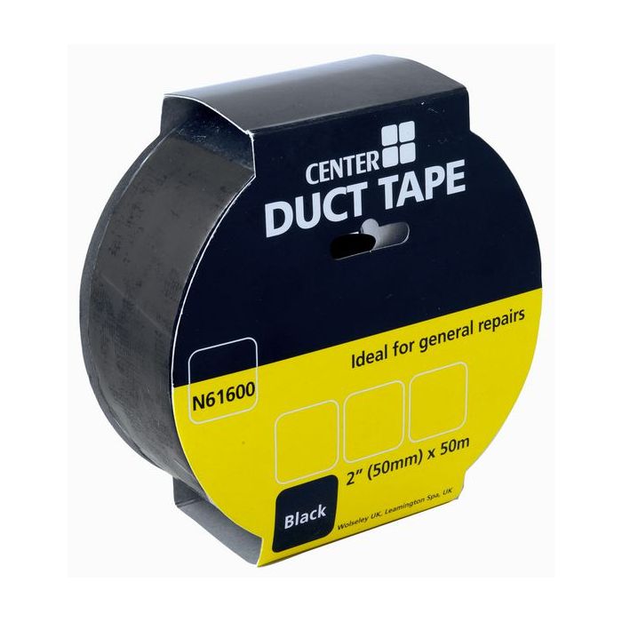 Center waterproof duct tape 50mm x 50m Black