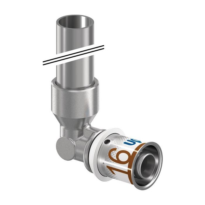 Uponor UPO S-PRESS PLS R ELB ADAP PLATED 350MM
