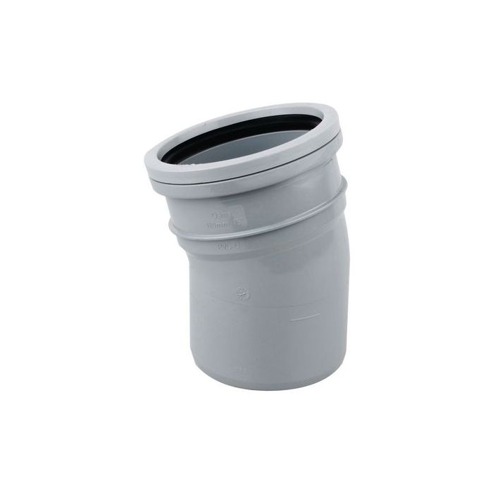 Wavin OsmaSoil 165deg bend 110mm Grey