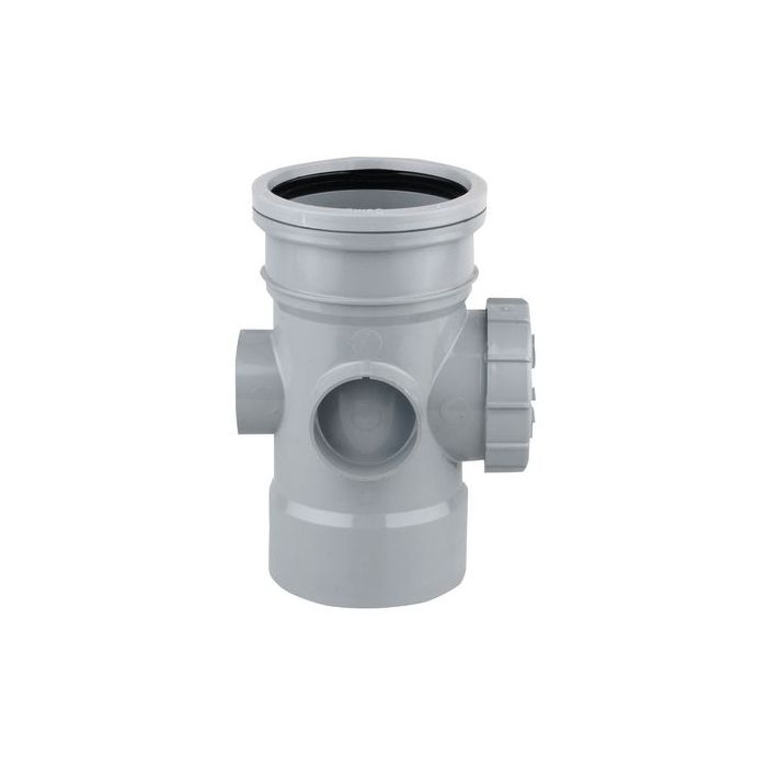 Wavin Wavin OsmaSoil single solvent-weld access pipe Grey