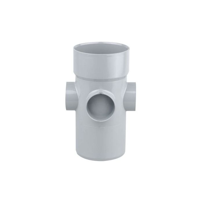 Wavin OsmaSoil boss pipe 4" Grey