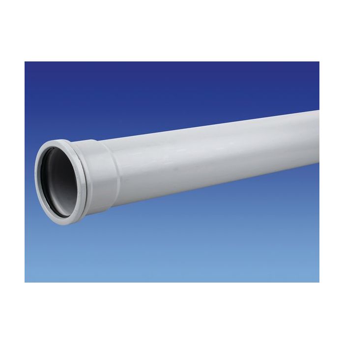 Wavin OsmaSoil single socketed pipe 3mtr x 82mm Black