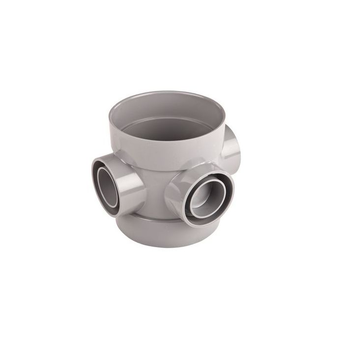 Wavin Wavin OsmaSoil soil and waste bossed pipe 110mm Grey