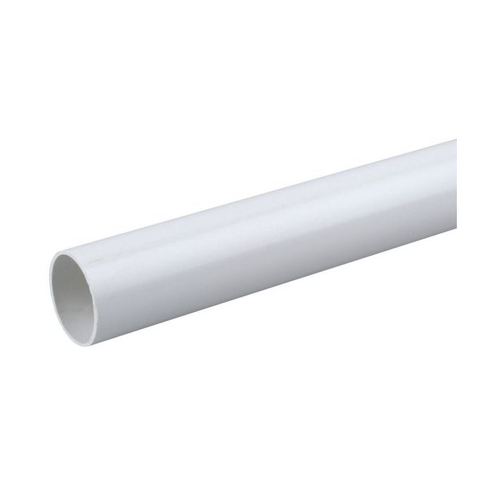 Wavin Osma Waste plain end pipe 40mm x 3mtr White