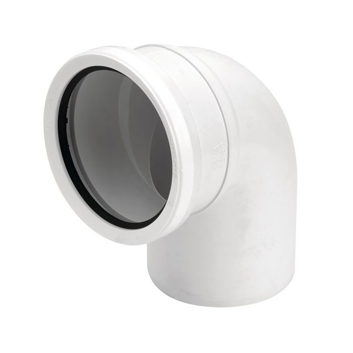 Osma 90deg PVC-U spigot bend trap 110mm White