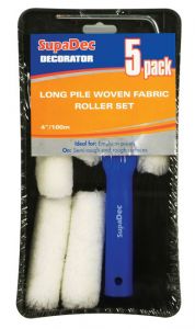 Supadec Long Pile Woven Fabric Roller Set 4/100Mm 5 Pack