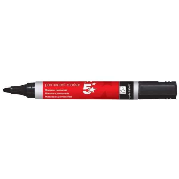 Permanent Marker Pens Black Pack Of 12